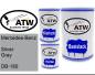 Preview: Mercedes-Benz, Silver Gray, DB-180: 500ml Lackdose + 500ml Klarlack + 250ml Härter - Set, von ATW Autoteile West.